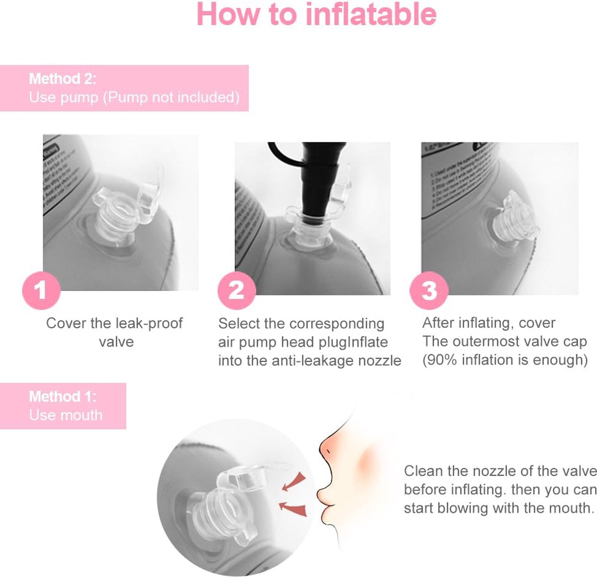 Inflatable Baby Chair, PVC, Foldable Baby Seat for 3-12 Months, Portable Floor Seat for Babies, Baby Sofa Chair, Home and Travel (Pink)