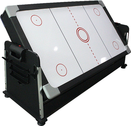 Sterkte - 7ft - 4-in-1 Multi Speltafel - Biljarttafel - Airhockey - Tafeltennis - pooltafel - Zwart - blauw