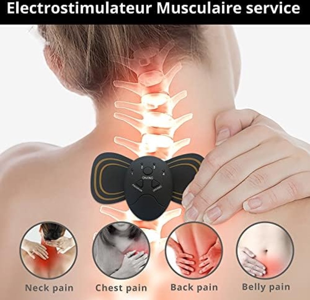 Elektrostimulatie apparaat, Spierstimulatie, Abdominale Elektrostimulator, EMS Nek Aangeboden, Buikriem, Billen