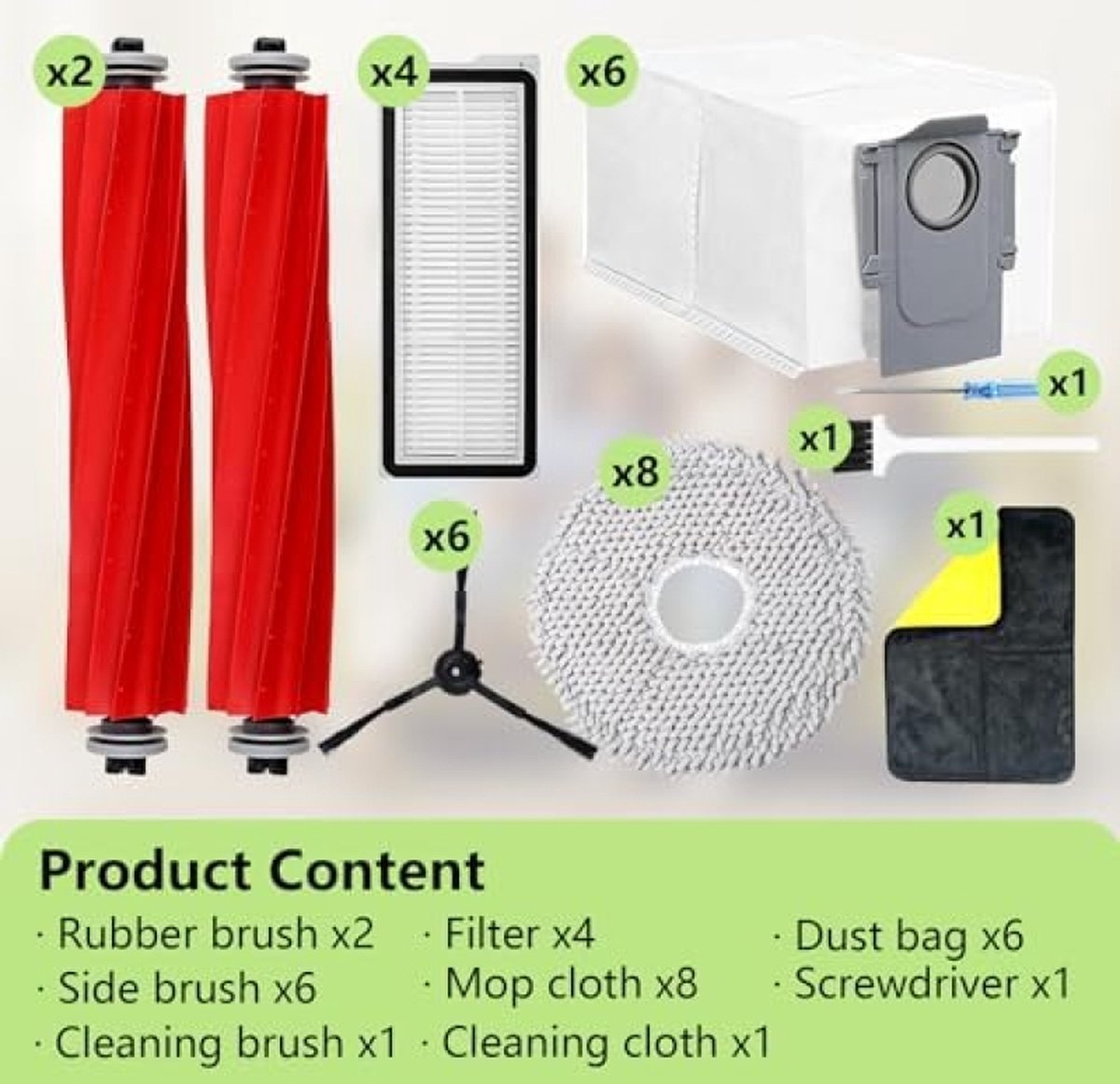 Accessory kit for Roborock Qrevo pro/Qrevo maxv/Qrevo S, robot vacuum cleaner spare parts