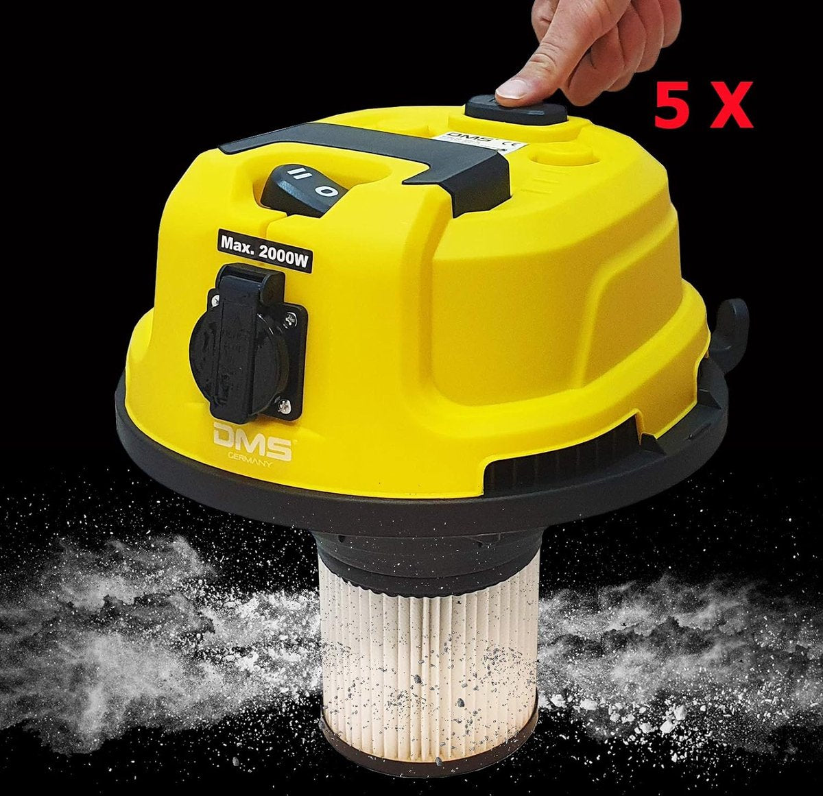 Kleyn - Industrial Vacuum Cleaner - Powerful Professional Vacuum Cleaner - Industrial Cleaning Machine - 2300 Watt - Wet Vacuum - Dry Vacuum - Stainless Steel - Blower Function - Filter Cleaning System - Bagless - 30 Liters - Red