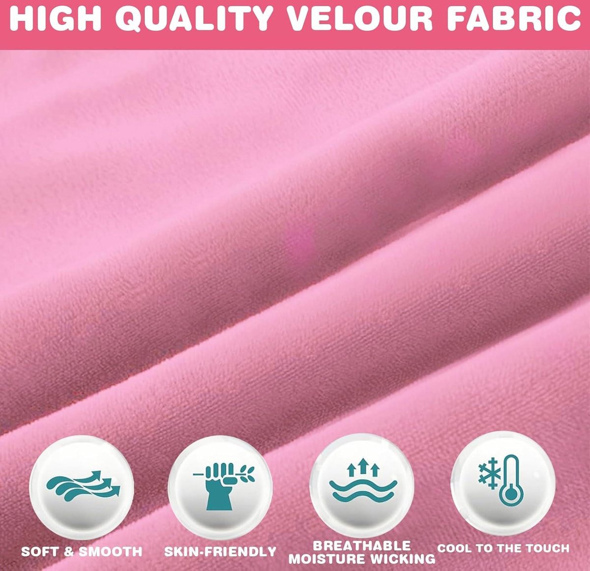 U-shaped Pillowcase Cotton Cover Pregnancy Pillow Removable Body Pillow - Adults Nursing Pillow Machine Washable - 140 x 80 cm - Pink Grey Body Pillow