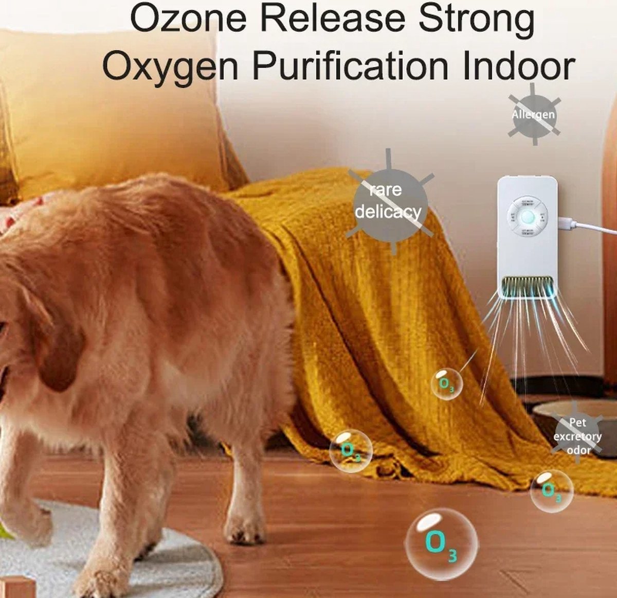 Cat Air Purifier: USB Automatic Deodorizer for Litter Box, Odor Removal and Disinfection for Indoor Pets – Ideal for Fresh Air in the Home