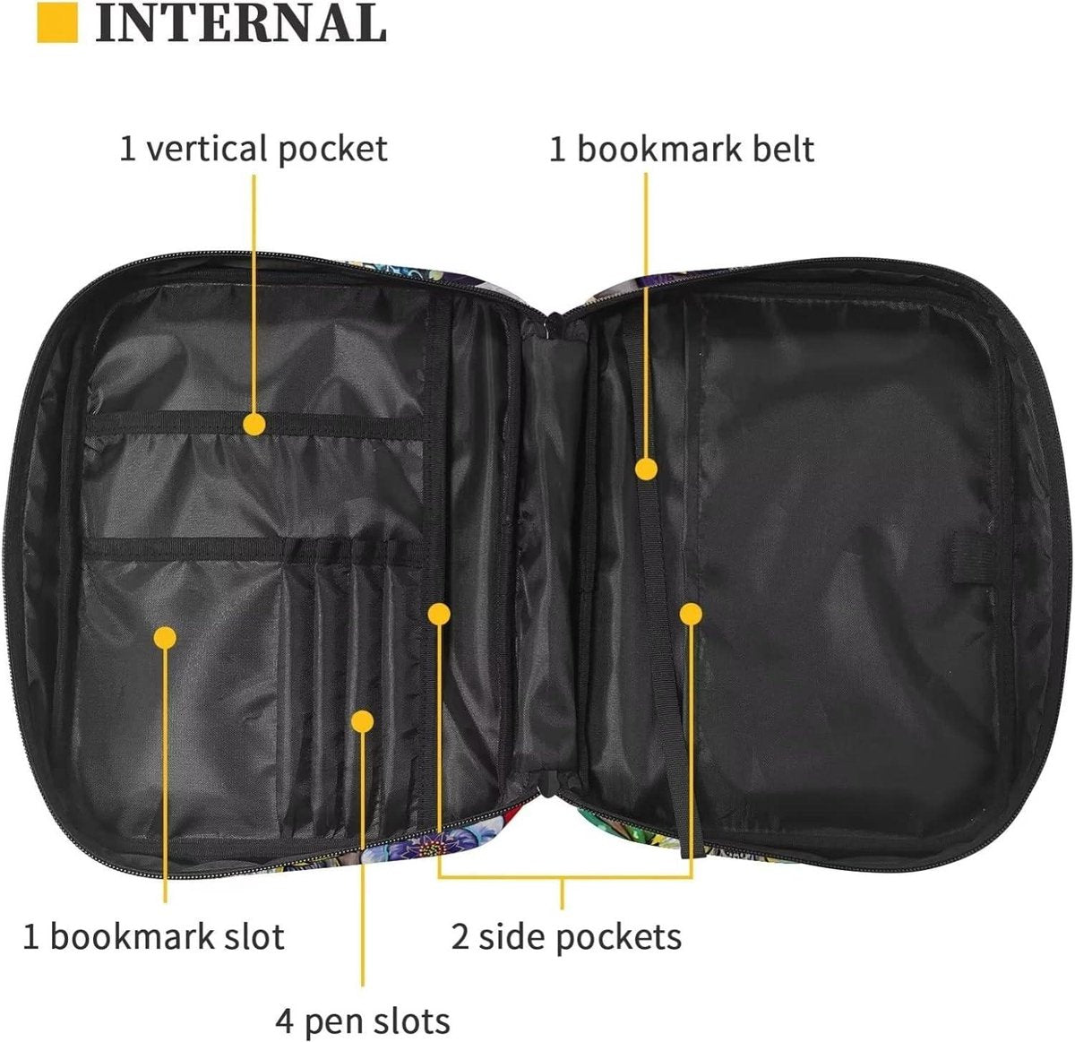 Zippered Bible Cover Bag - Multifunctional Organizers for Women and Men Bible Case