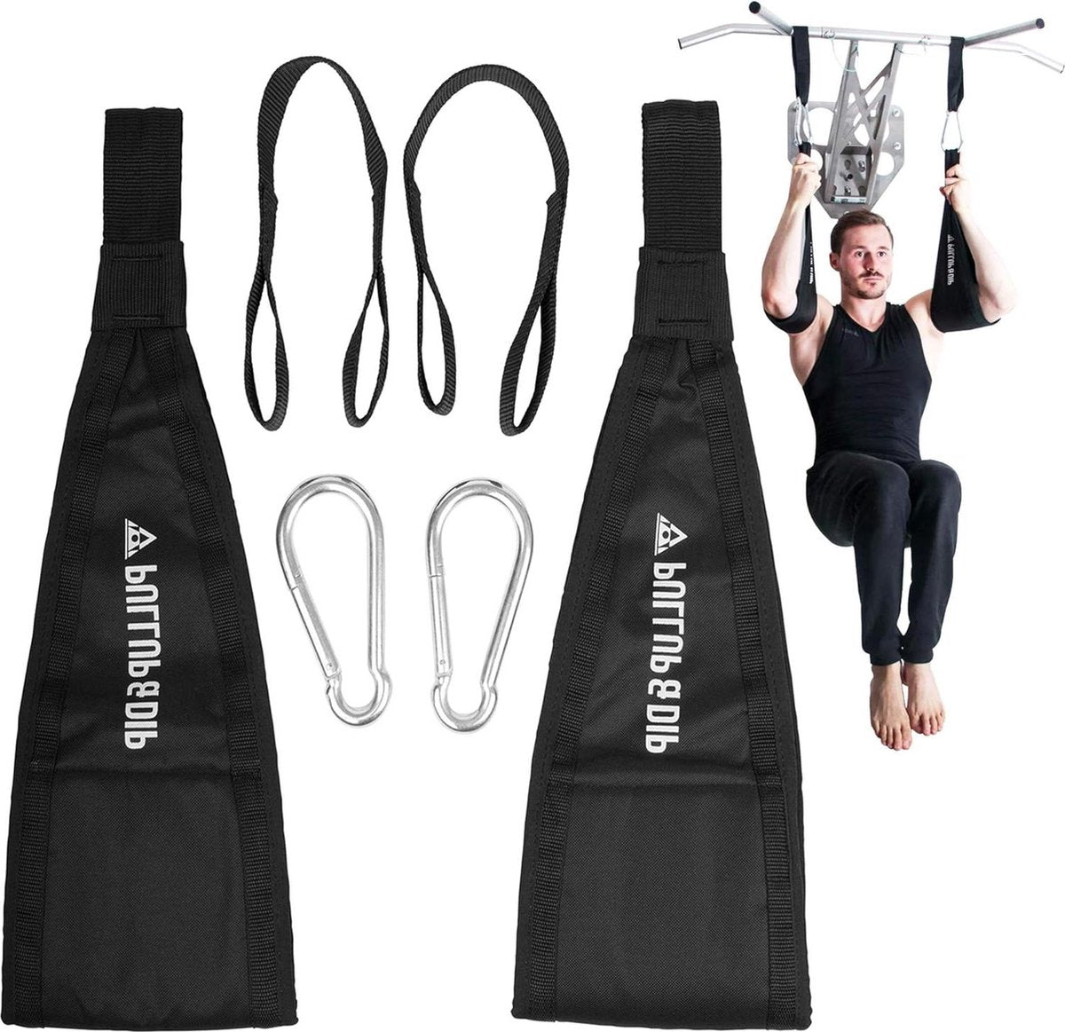Premium Ab Straps - Adjustable Ab Slings for Abdominal Training with Padding