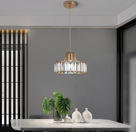 RM Store® - Luxe Kristallen Hanglamp - Eettafellamp - Hangende Plafondlamp - Woonkamerlamp - Scandinavische Moderne Lamp - Goud