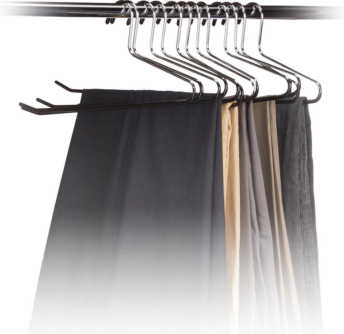Life’s Green Broekhangers met antislip – Kledinghangers – Klerenhangers – Broek en Rok Houder - Set van 100 stuks