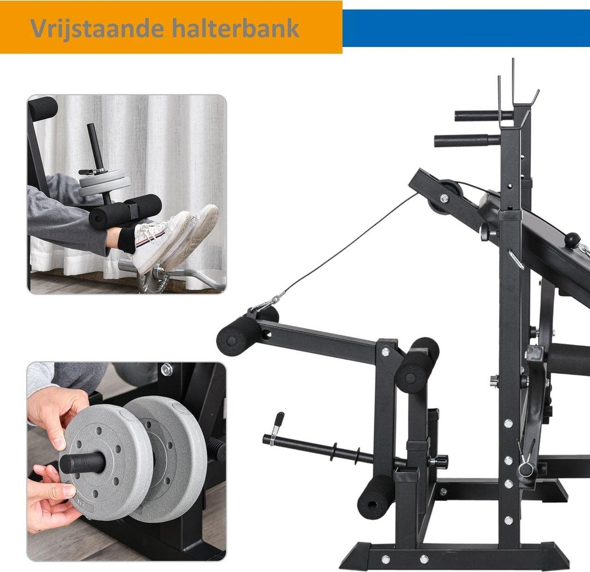 Halterbank - Fitnessbank - Trainingsbank - Fitnessbank - Fitness - Multifunctioneel