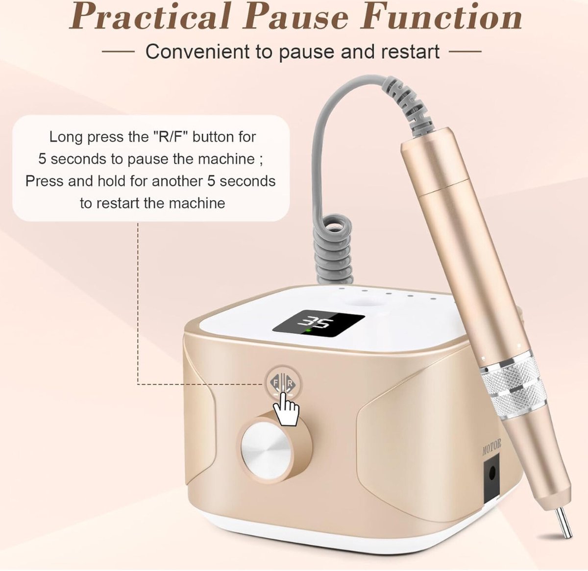 Nail drill - Nail drill set - Electric nail drill - Electric nail file - Nail drill for manicure pedicure - Manicure set - Pedicure set - Nail drill machine - Electric nail file for gel nails - Electric nail drill
