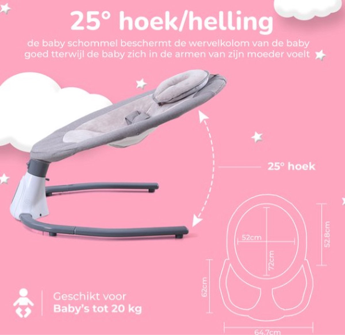 Electric Bouncer - Baby Swing - Electric Rocker - Bluetooth and Music - Baby Swing