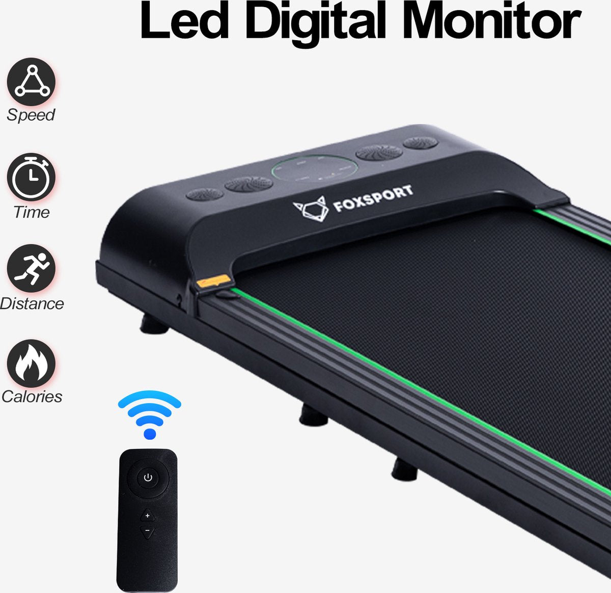 Loopband - 600W Motor - LCD scherm - Ingebouwde Bluetooth-luidspreker - Wandelband - Walking Pad - Treadmill