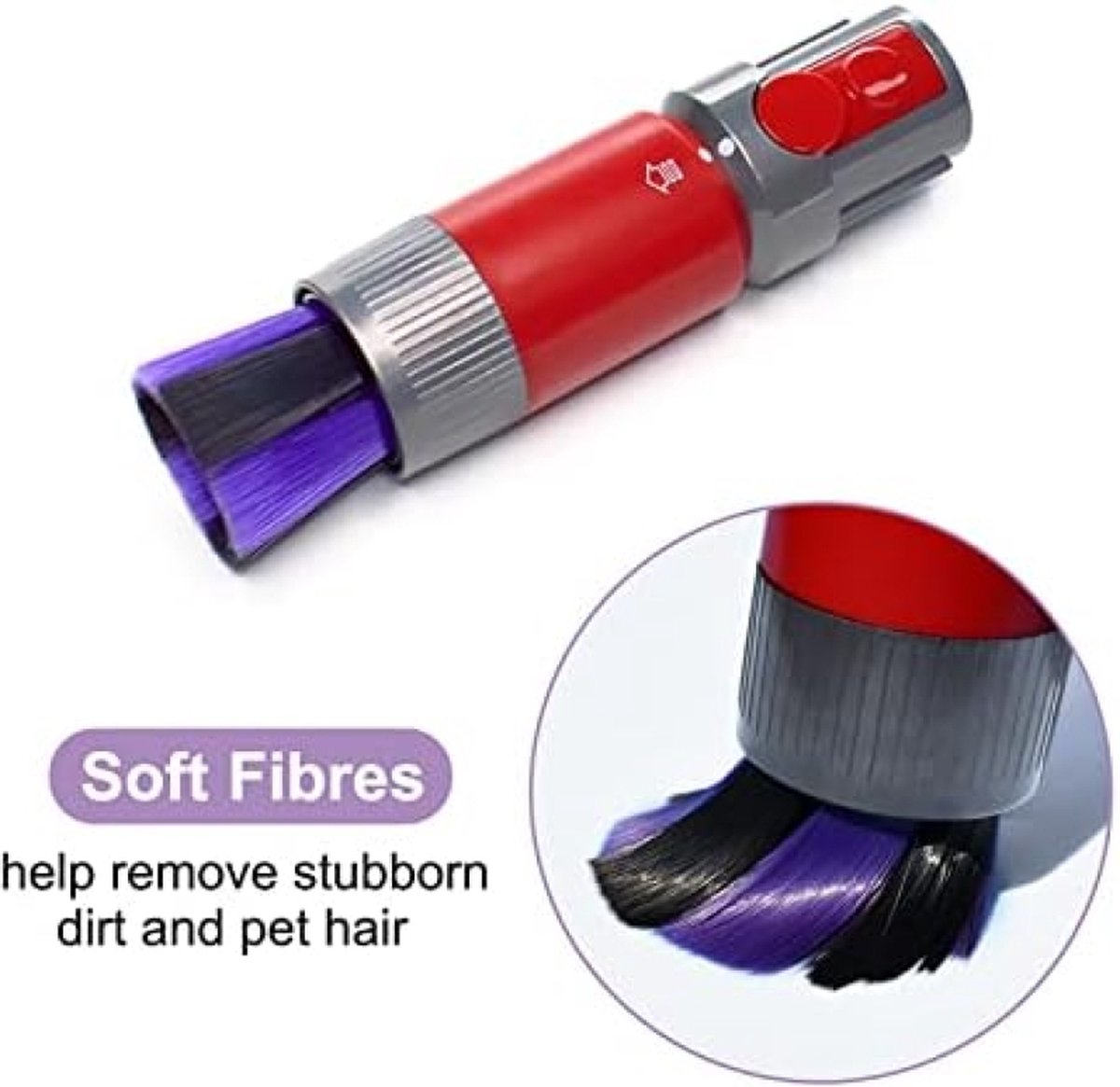 Scratch-Free Dusting Brush for Dyson Vacuum Cleaner V15, V12, V11, V10, V8, V7, Dust Brush Head, Replacement Accessories