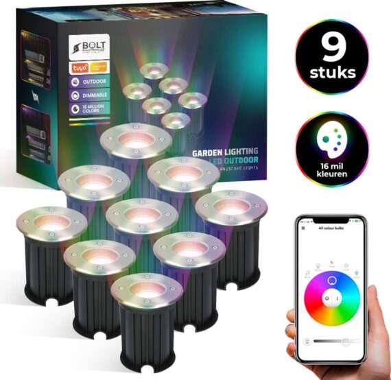 Bolt Electronics ® Grondspots – LED Spots – Buitenlamp – Tuinspots – Tuinverlichting Lamp – Tuinlamp – Waterdicht