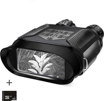 Nachtkijker Met Infrarood - Luxe Verrekijker Met Nachtzicht Dag & Nacht - Night Vision Goggles Bril + SD Kaart - Nachtkijker - Zwart