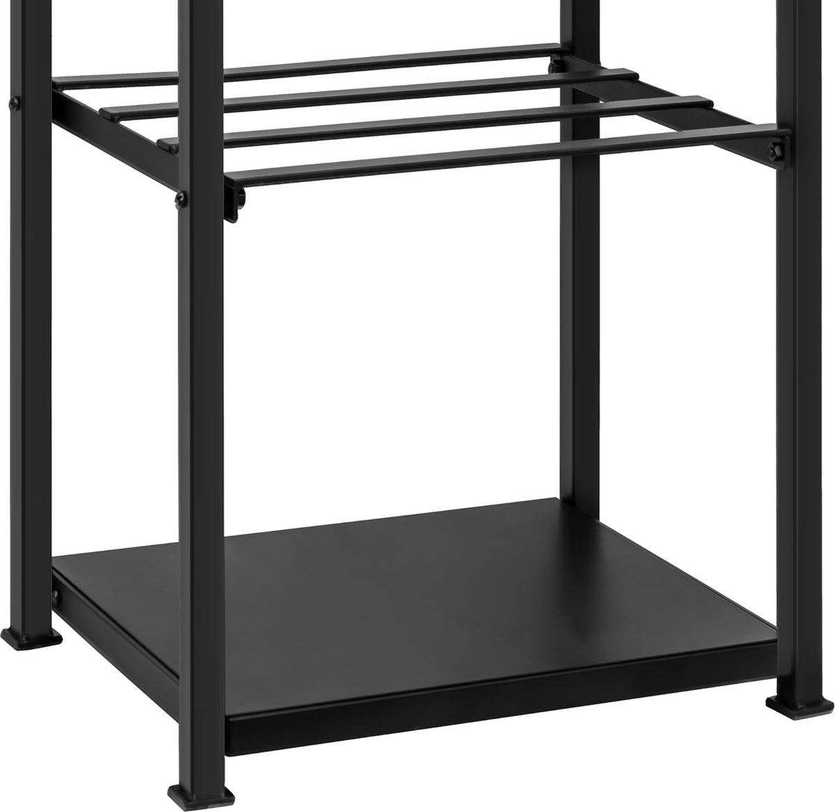 Log Rack with 4 Fireplace Tools, 72 x 46 x 30 cm, for Indoor Use, Firewood Stand, for Outdoor Use, Wood Rack, 2 Shelves, Wrought Iron, Firewood Rack