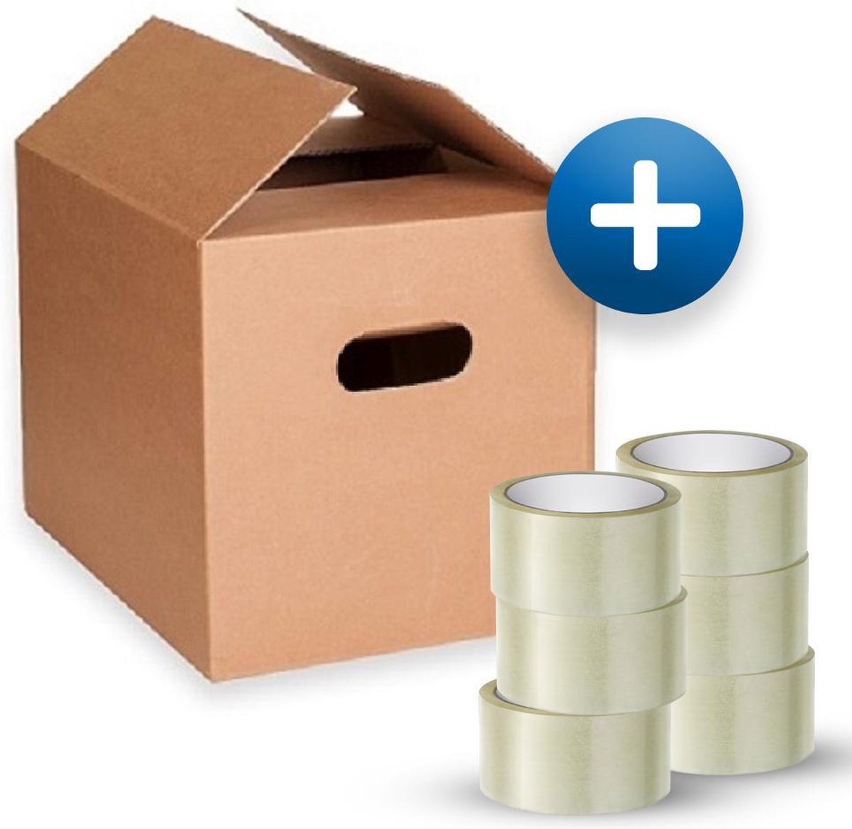 Verhuisdozen - Boekendoos-verhuisdoos - 40x27x28 - 50 stuks + 3 rollen tape - 30 l