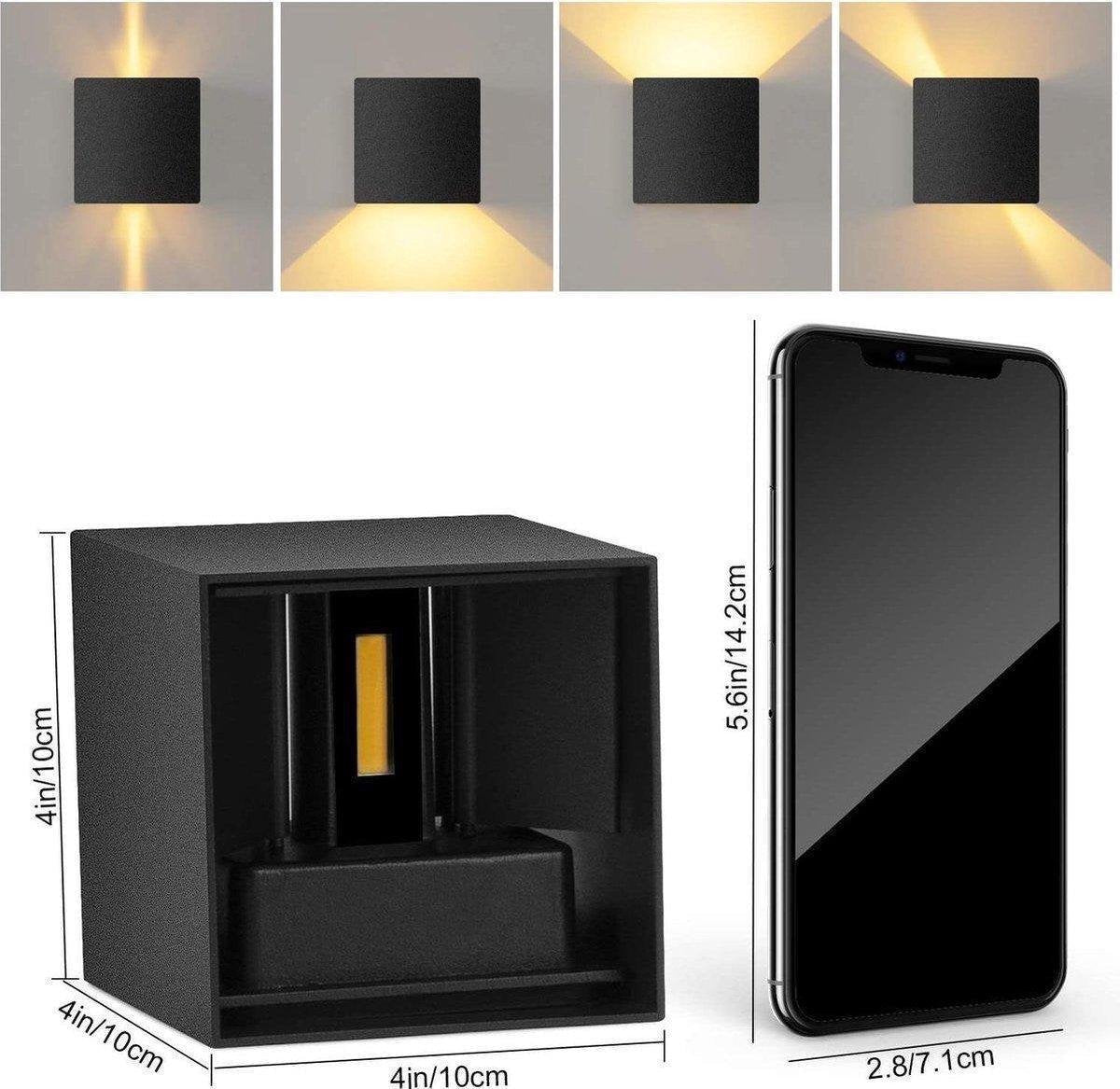Wandlamp Set van 2 - 12W - Binnen/Buiten - Industrieel Modern - CPKG