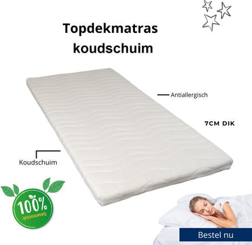 Berry Sleep® - Hotel Deluxe Topper - 180x200 Topdekmatras - Koudschuim - Tencel - 7cm dik