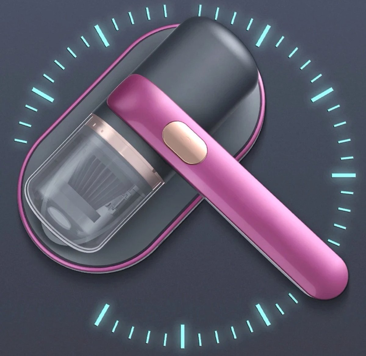 Stofzuiger tegen huisstofmijt - Uv-sterilisatielamp - Reiniger voor matrassen, tapijten, meubels, fauteuils en banken - Bestrijdt bacteriën, mijten en schimmels - Zakloos - USB-C oplader - Goud