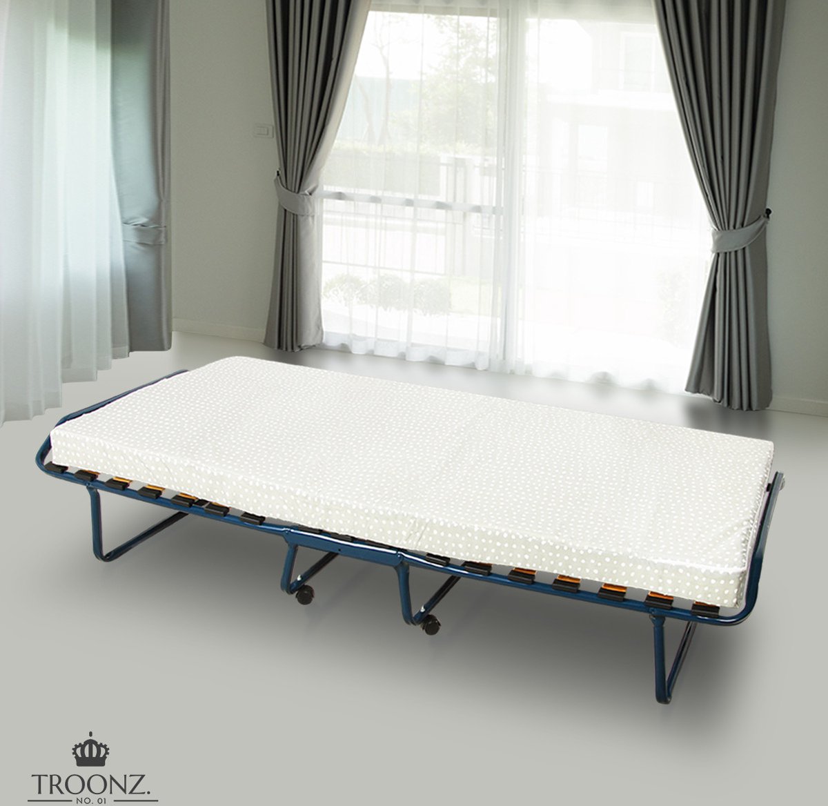 Vouwbed One Deluxe – Logeerbed + Gratis Hoofdkussen – Opklapbed Eenpersoons – Logeermatras Opvouwbaar