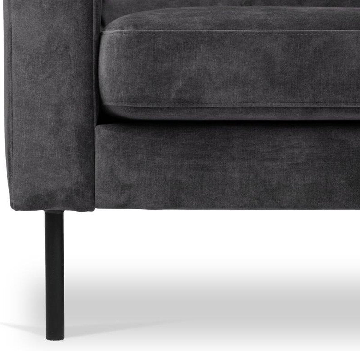 Corner sofa Maxima-Velvet right- colour Anthracite