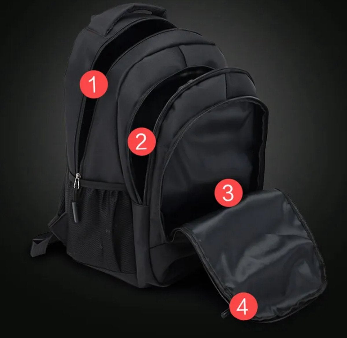Avoir Avoir®-schoolrugzak-Handbagage-Schooltas-Grote capaciteit-Waterdicht-Makkelijk te dragen-Stijlvol-Zwart