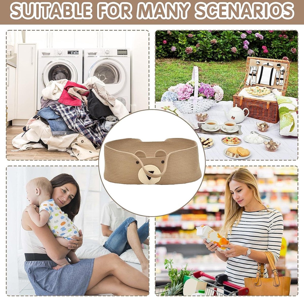 Babymand Mozes Mand Draagbare Handmand Katoenen Touw Wieg Slaapzak Buitenreizen - Baby Beddenset - Co-slaper
