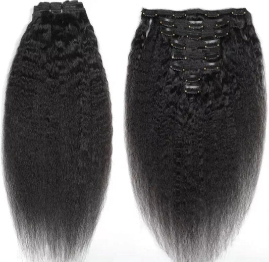 100% human hair echt mensenhaar, remy hair, haar extensions hairextensions haarextensions zwart met lichte krullen 40 cm lang