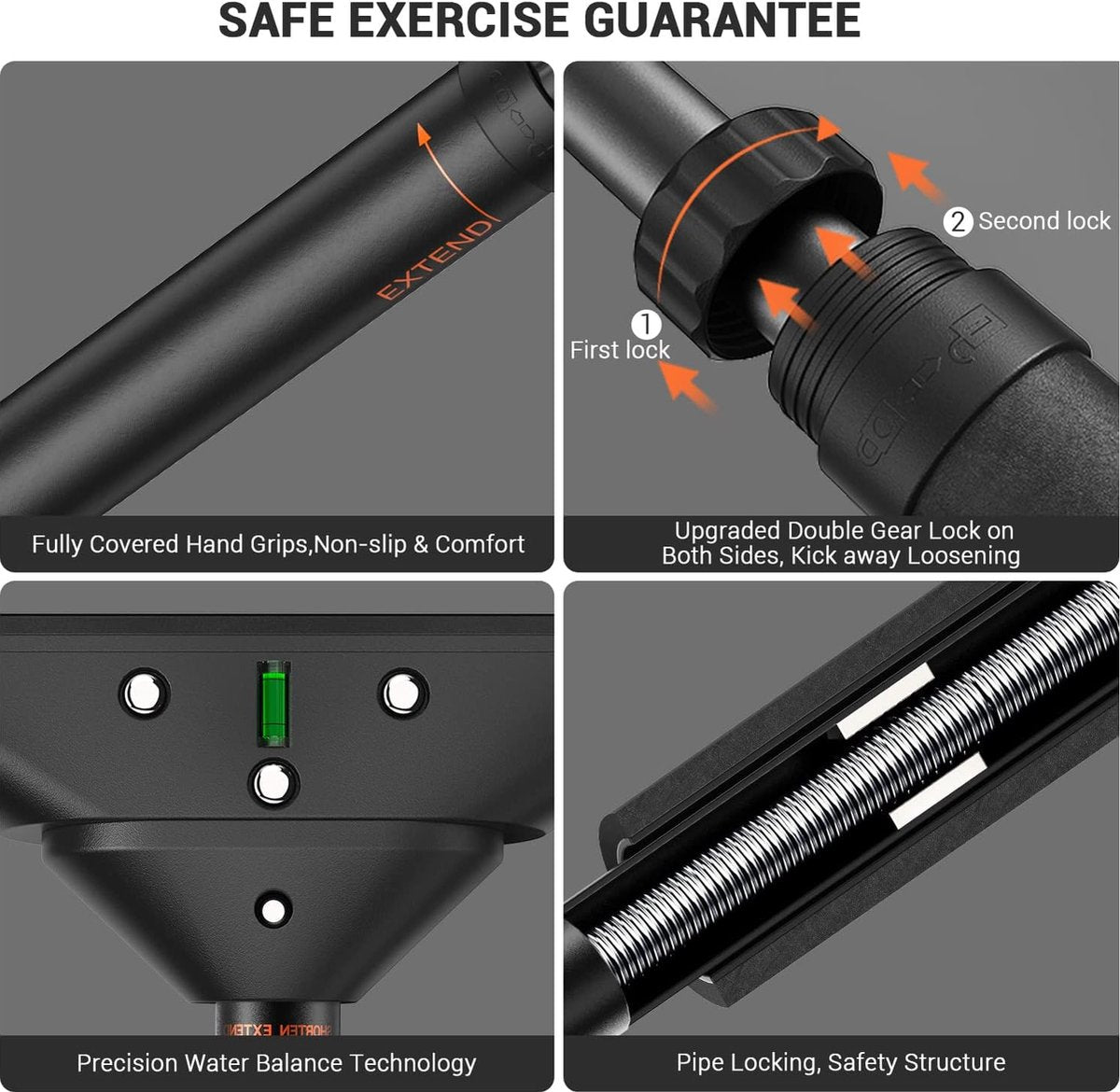 Adjustable Doorframe Pull Up Bar - No Screws - Up to 200kg - Sportneer