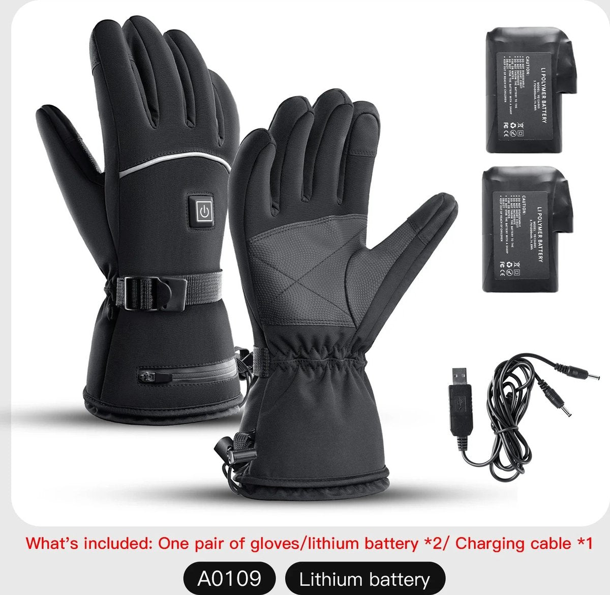 Mercadome® Heated Gloves - Elektrische handschoenen - Handschoenen met verwarming - Oplaadbaar - Waterdicht - Zwart
