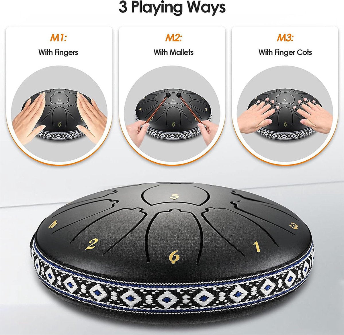 Tongue Drum - Handpan - Tongue Drum 11 Tonen - Muziekinstrumenten - Tongtrommel - Handpan drum