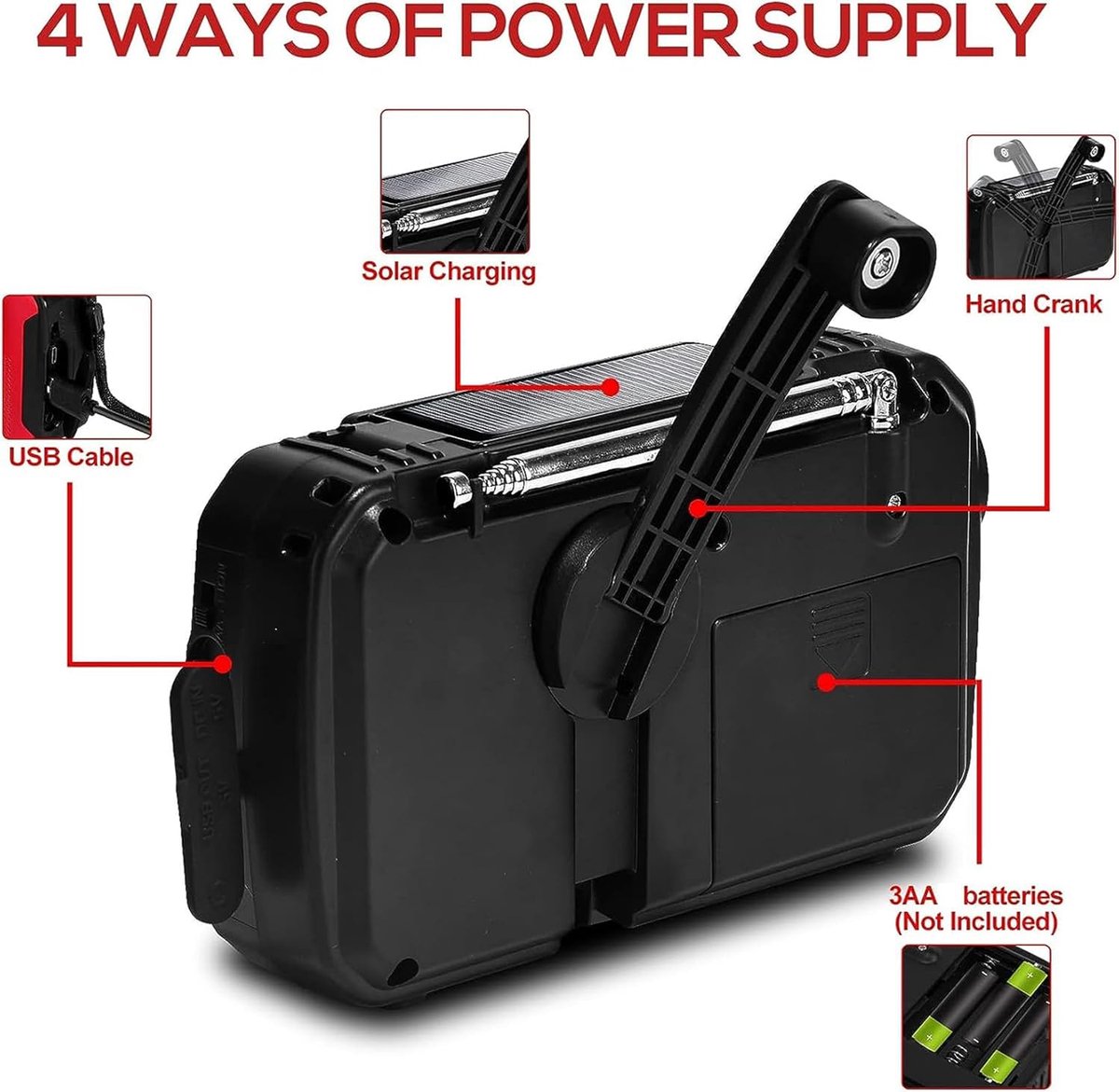 Emergency Kit Quality - survival set - emergency kit - home emergency kit - 3-piece set - emergency radio - water filter - survival lamp - power bank