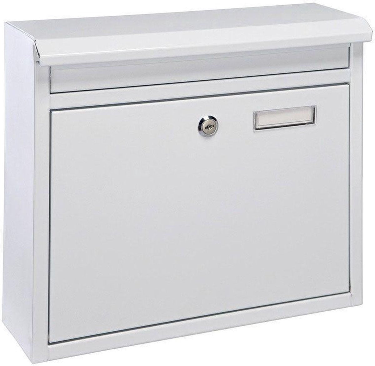 Hoi Brievenbus ijzer met slot - wit - 36 x 12 x 32 cm - Postbus - Woonaccessoires