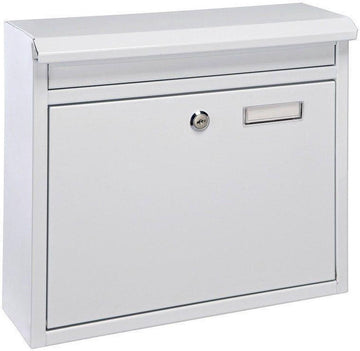 Hi Brievenbus ijzer met slot - wit - 36 x 12 x 32 cm - Postbus - Woonaccessoires