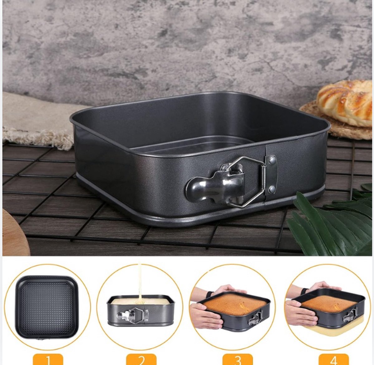 Springform Pan - Cake Pan - Baking Pan - Non-Stick Coating - Pie Dish - Compact - Dishwasher Safe