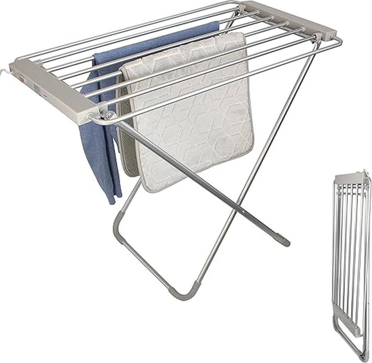 Elektrische Droogrek - Verwarmbaar - Kledingrek - Handdoekhouder - Opvouwbaar Droogrek
