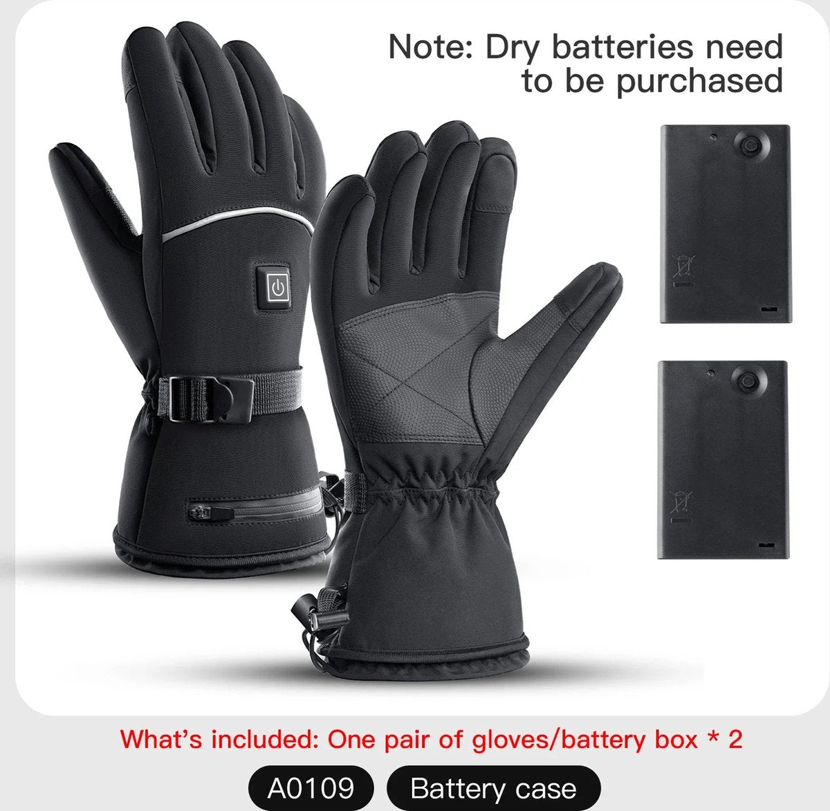 Mercadome® Heated Gloves - Elektrische handschoenen - Handschoenen met verwarming - Oplaadbaar - Waterdicht - Zwart