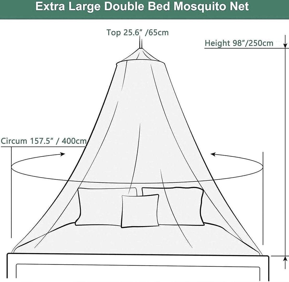 Kinderkamer dome franje bedtent, kant, klamboe, plafondmontage zonder boren