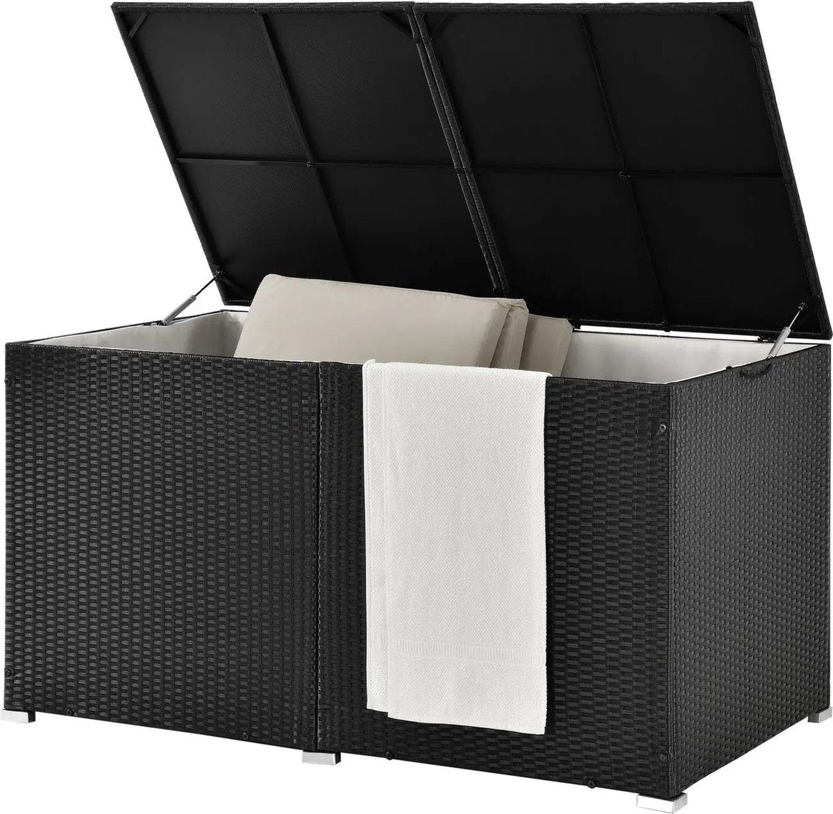 Polyrotan opbergbox Ikaria 950 ltr Zwart