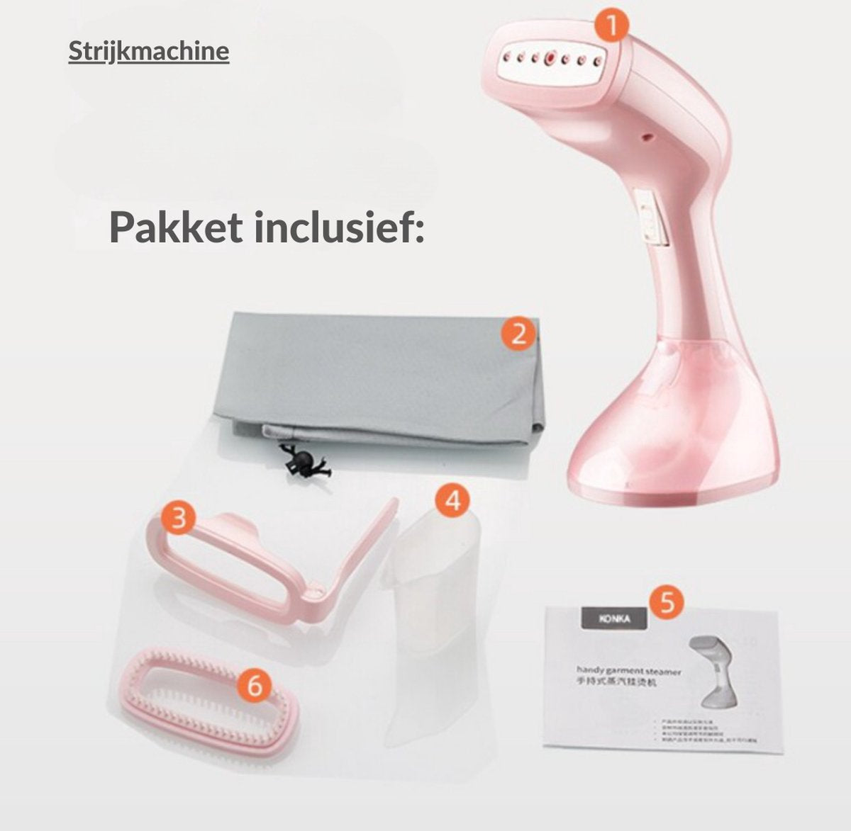 Kledingstomer - Handstoomapparaat Kleding - Steamer - Handig op reis - 1500 Watt - Roze