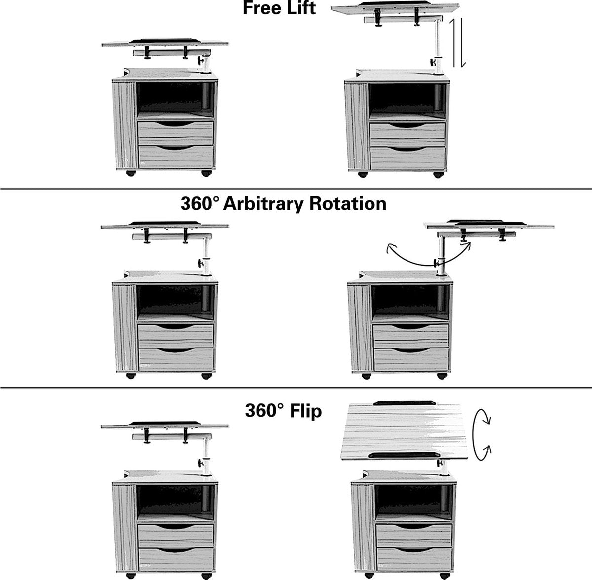 Bedtafel - Bed Table - Ontbijt op bed - Banktafel - Ontbijttafel - Ontbijt op bed - Werken in bed
