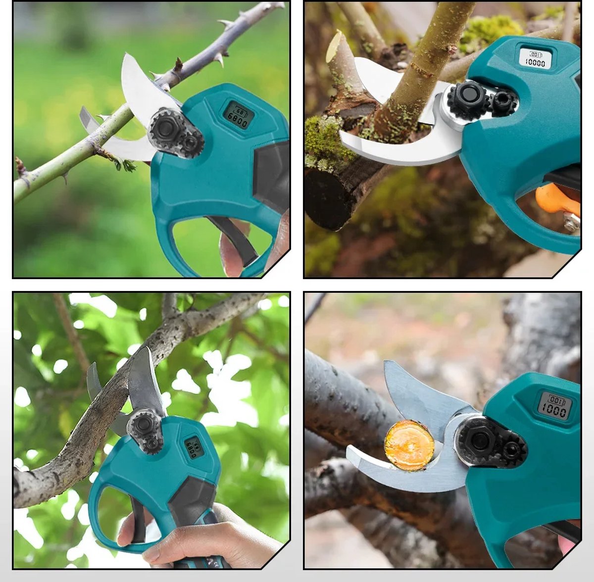 Fayb Snoeischaar - Heggenschaar - Elektrische snoeischaar - Takkenschaar - Inclusief 2 accu's - 30mm - 18V - Lichtgewicht - Voor Makita batterij