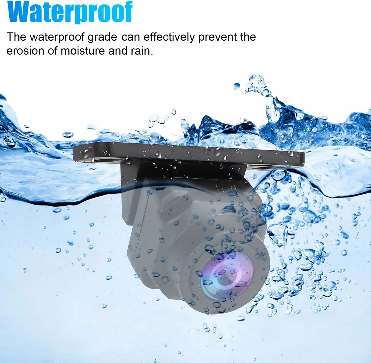 Reversing camera - Reversing camera night vision - Reversing camera for car, camper, caravan, truck - Waterproof - Complete set