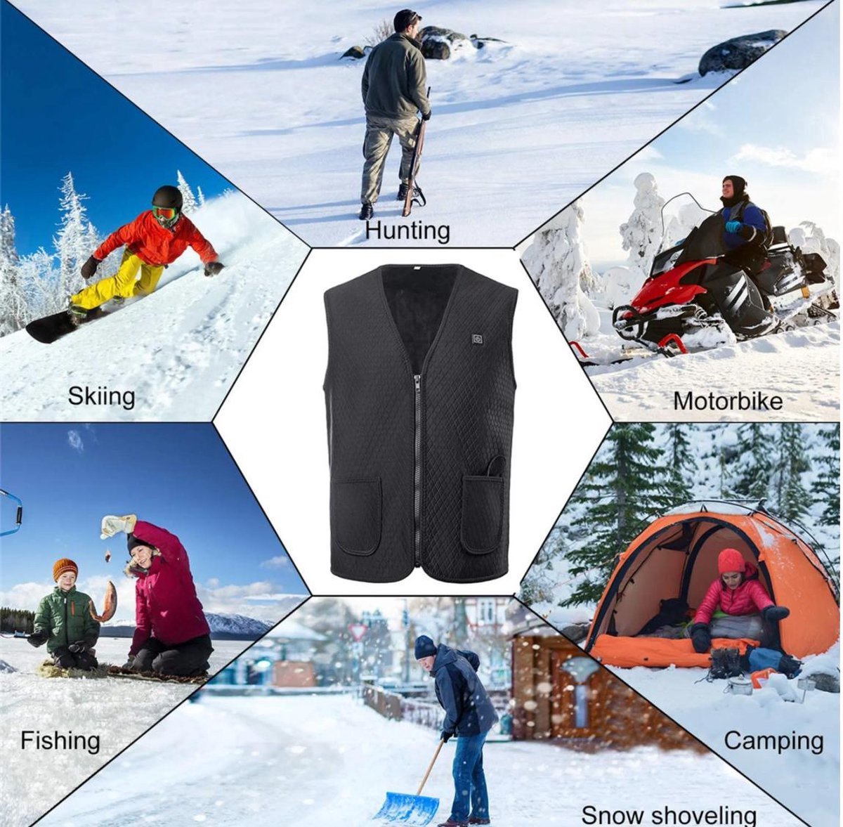 Xerolax Verwarmde Bodywarmer - Heated Vest - Elektrische Bodywarmer - Jas - Oplaadbaar - Unisex - Maat M - 3 Standen
