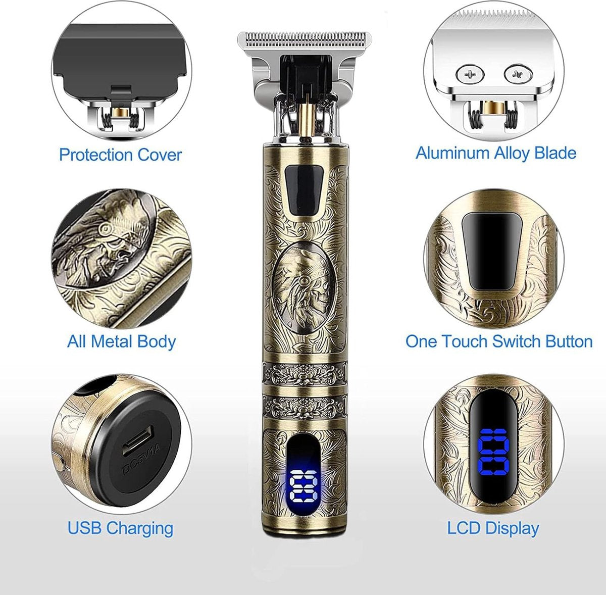 ShopGlobe - Baardtrimmer - Bodygroomer - Tondeuse - Baardtrimmer Mannen