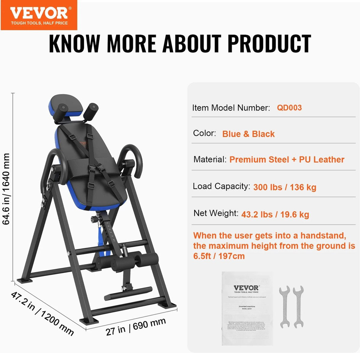 Inversietafel - Inversietafel - Inversietafel voor rug - Inversion Table - Fitnessbank - Trainingsbank - Nieuw