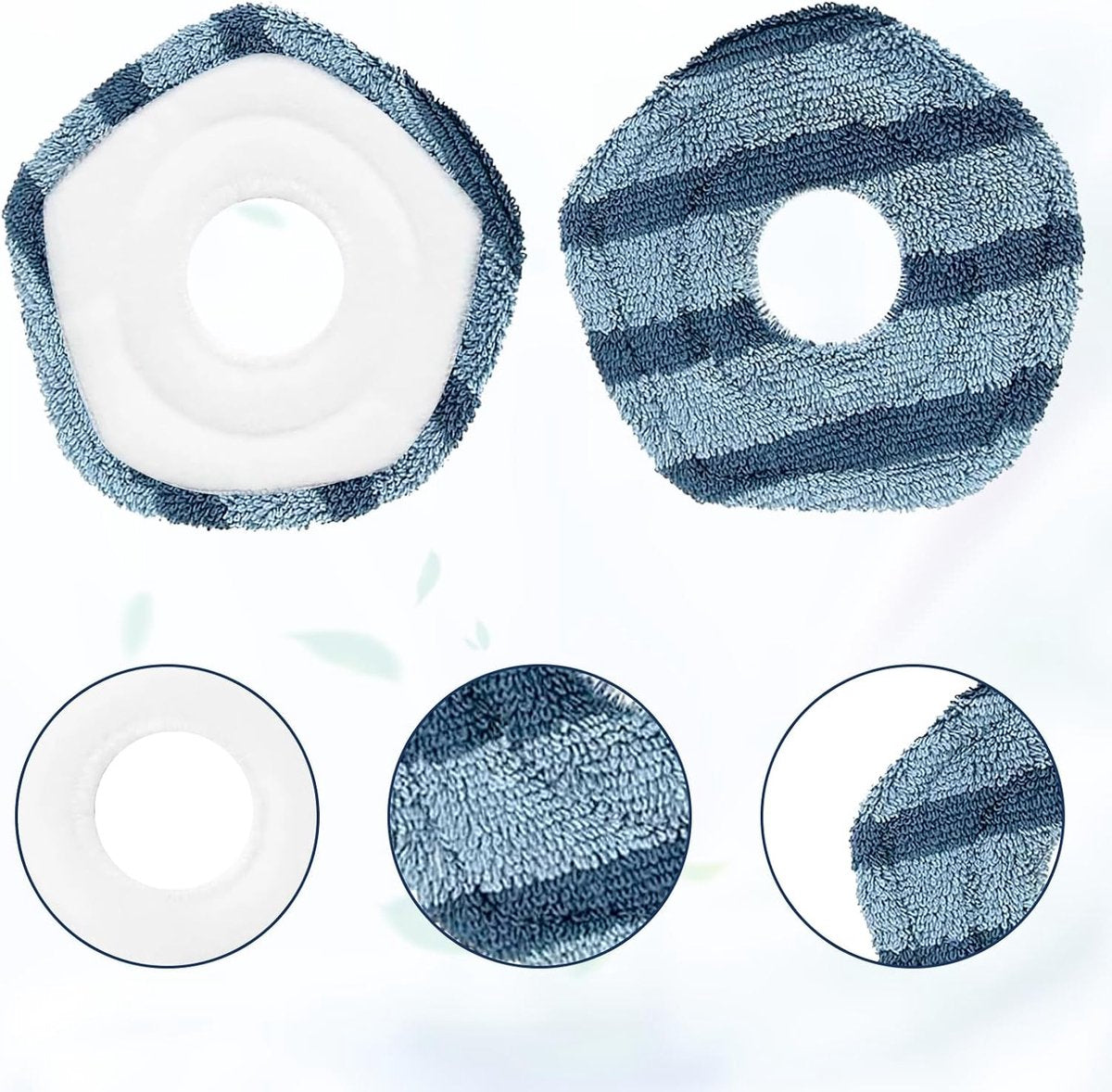 6 Stuks Wasbare Mop Doeken voor Eufy X10 Pro Omni voor e eufy X9 Pro Robot Stofzuigers, Zachte Vervanging Dweilen Pads