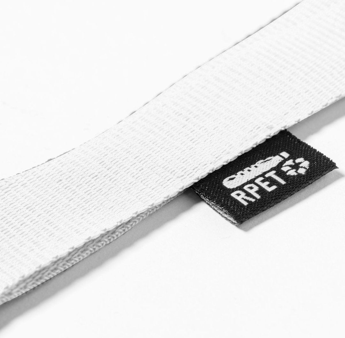 RPET keycord, 100 stuks - Lanyard - Sleutelkoord - Sleutelhanger - Sleutels - Pashouder - Badgehouder - Wit