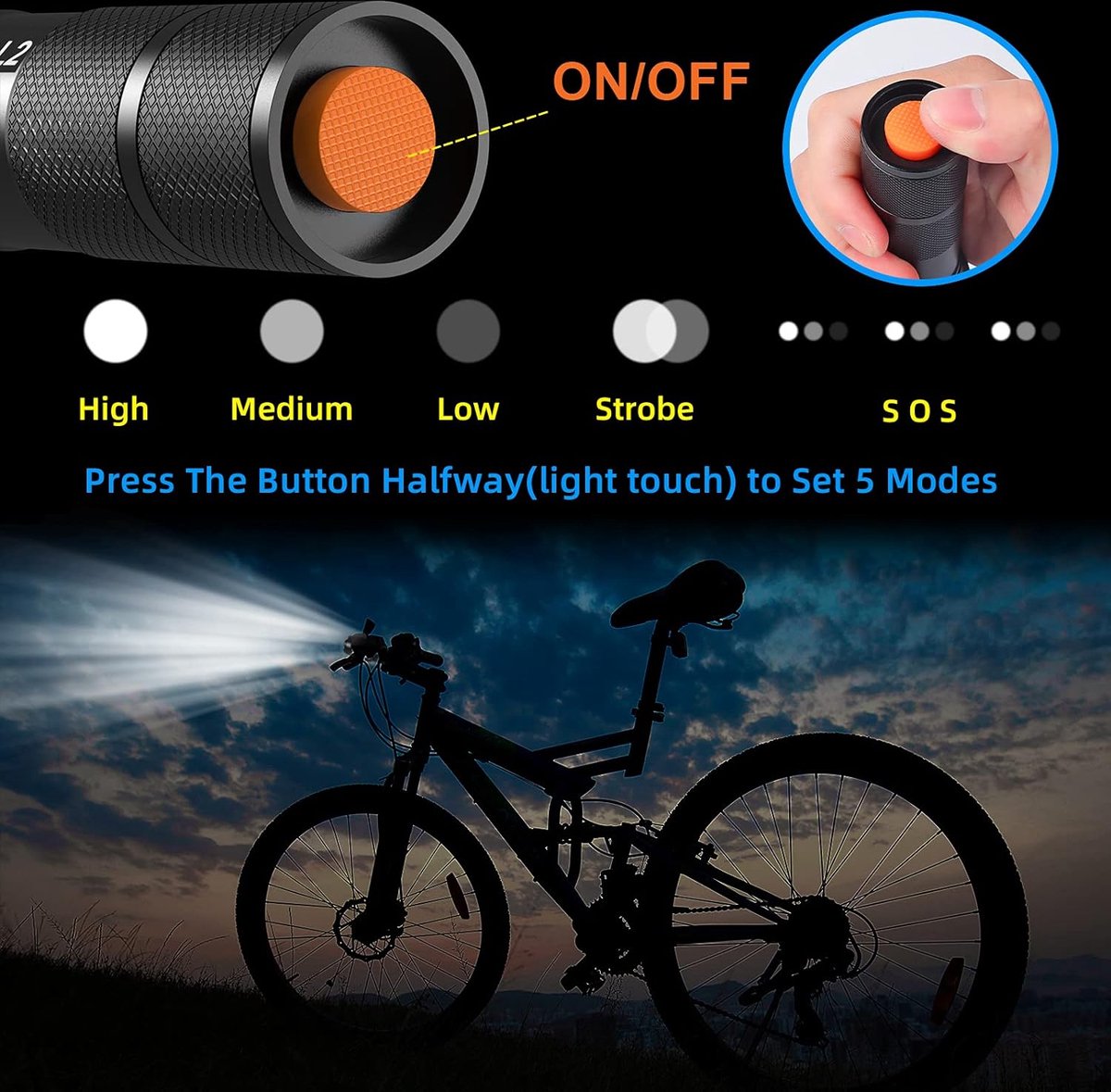 Military Flashlight - Flashlight - Emergency Light - Emergency Kit - Disaster Flashlight