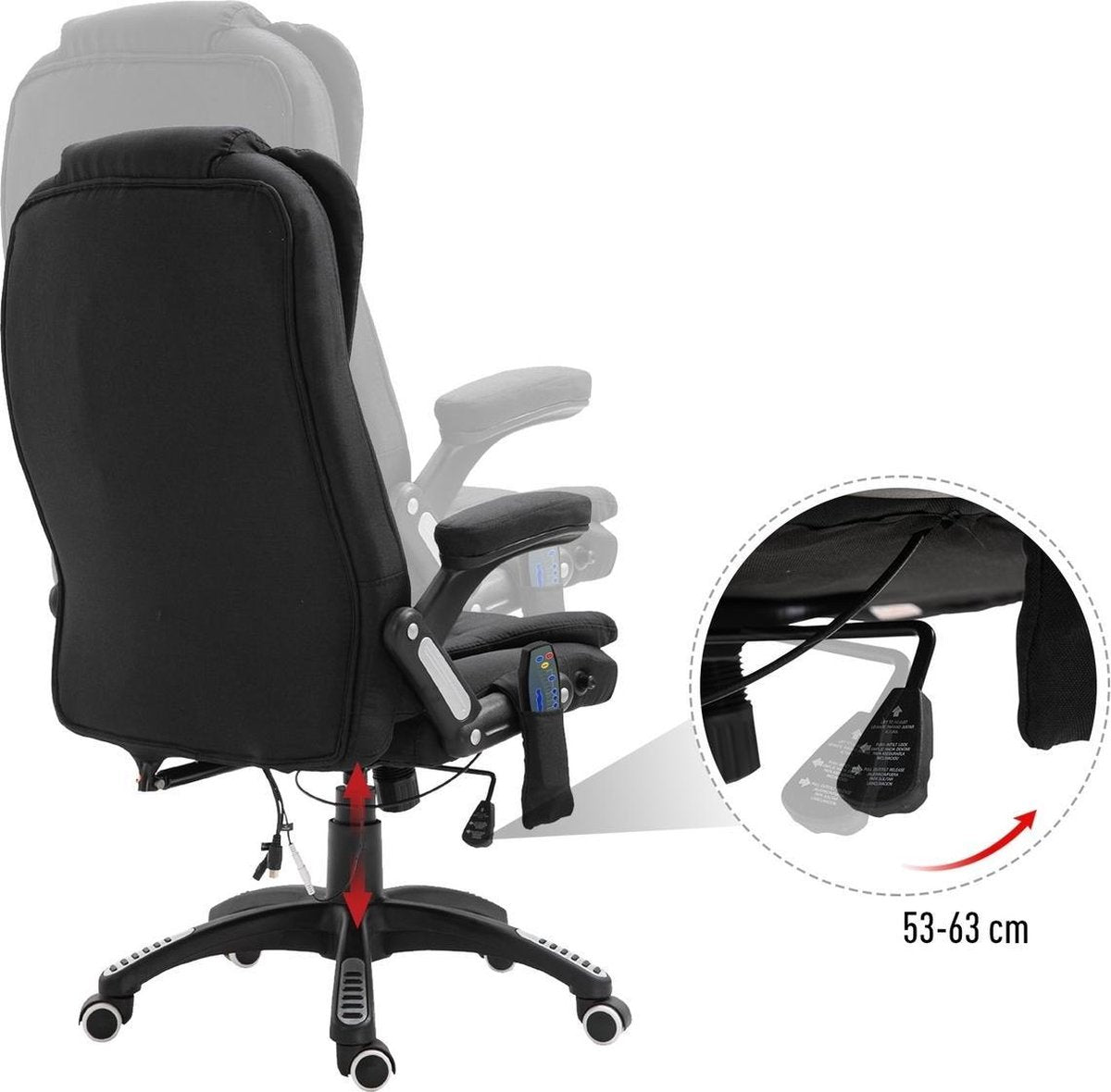 Office chair - Ergonomic office chair - Executive chair - Massage chair - Office chairs for adults - Black